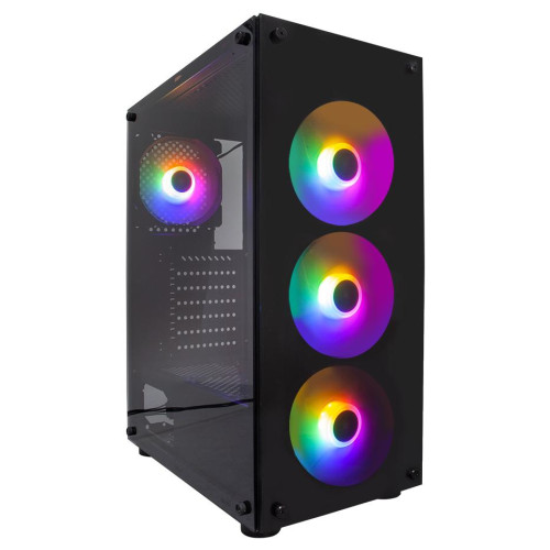 Корпус 1STPlayer FIRE DANCING V3-B MidiTower ATX LED (V3-B-4F1)