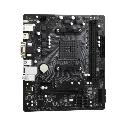 М/П SOC-AM4 Asrock A520M-HDV Soc-AM4 AMD A520 2xDDR4 mATX
