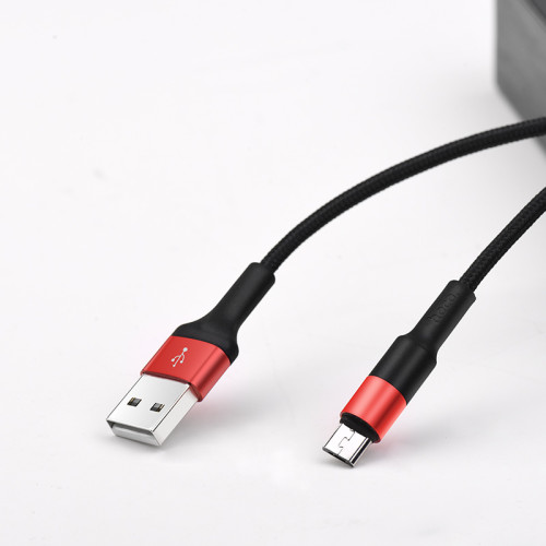 Кабель USB 2.0 A вилка - microUSB 1 м HOCO X26 Black Red