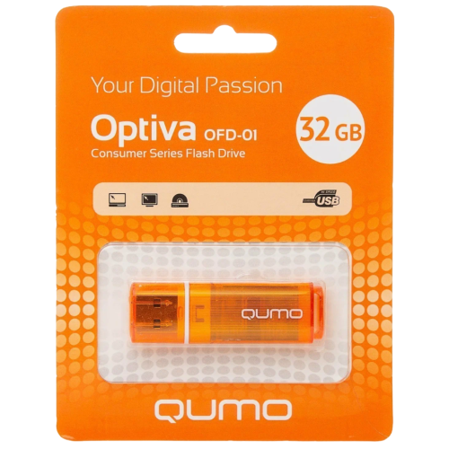 Карта USB2.0 32 GB QUMO Optiva 01 QM32GUD-OP1 Orange