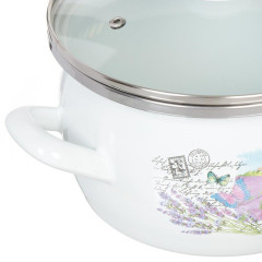 Кастрюля Сантэкс, Лаванда, эмаль, индукция, 1,5 л., 1-2415112 (337852)