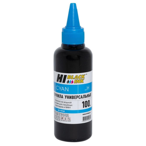 Чернила Hi-Black Универсальные для HP (Тип H), Cyan, 0,1 л.
