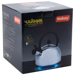 Чайник со свистком MALLONY DJA-3033, нерж., 3 л (900058)
