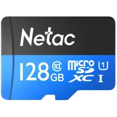 Карта micro-SD 128GB Netac NT02P500STN-128G-R P500 + адаптер