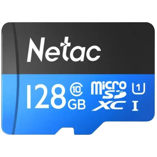 Карта micro-SD 128GB Netac NT02P500STN-128G-R P500 + адаптер