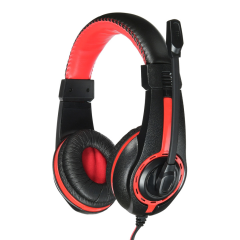 Гарнитура Oklick HS-L200 черный/красный 2м мониторы (Y-819)