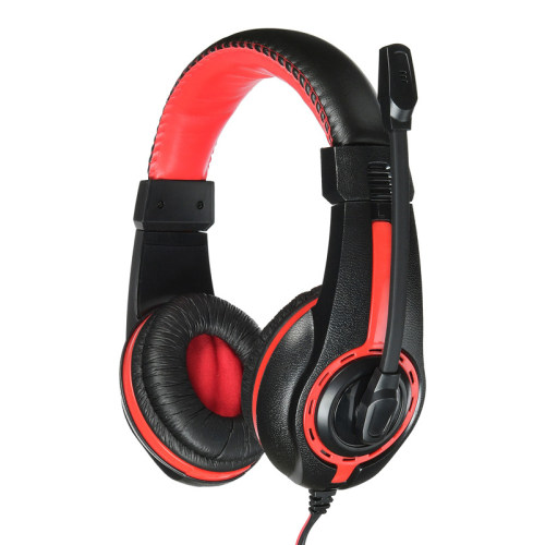 Гарнитура Oklick HS-L200 черный/красный 2м мониторы (Y-819)