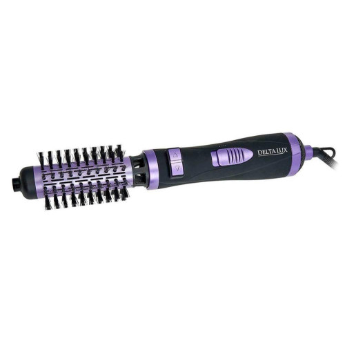 Фен-расческа DELTA LUX DL-0443R черный/фиолетовый