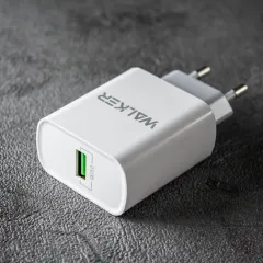 СЗУ WALKER 3А WH-35, 3А, 15Вт, USB, поддержка QC, белое