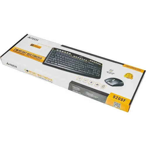 Клавиатура + Мышь A4Tech 9200F черный   