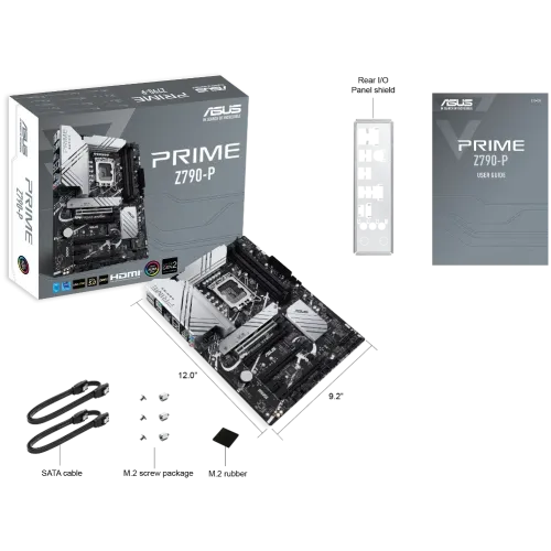 М/П SOC-1700 ASUS PRIME Z790-P Intel Z790, 4xDDR5-5600 МГц, 4xPCI-Ex16, 3xM.2, ATX