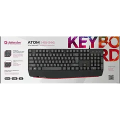 Клавиатура Defender Atom HB-546 RU черный (45546) (*5)