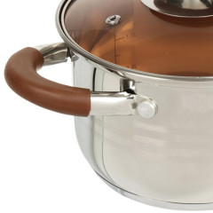 Кастрюля Daniks Веллингтон, нерж., индукция, 2 л. (GS-01415-16CA)(397628)