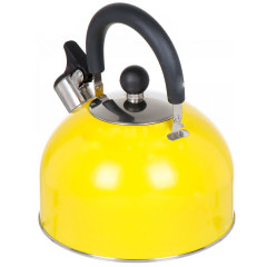 Чайник со свистком Daniks GS-04011, желтый, 2,5 л.