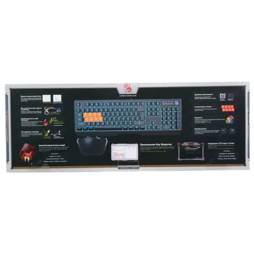 Клавиатура A4 Bloody B188 черный USB Multimedia Gamer LED