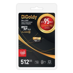 Карта micro-SD 512 GB DIGOLDY Class 10 UHS-1 Extreme Pro (U3) (DG512GCSDXC10UHS-1-ElU3 w)
