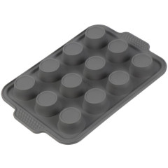 Форма для выпечки силикон Daniks Титан, прямоугольная, мрамор, 32.5х20.5х2.2 см,12 маффин (456557)