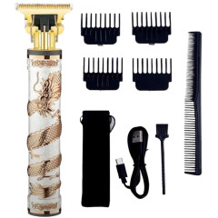 Машинка для стрижки (триммер) NN 666-26 Дракон, золотистый/белый (*7)