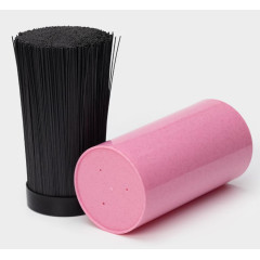 Подставка для ножей Доляна «Нежность», пластик, цилиндр, 22х11 см, розовый (4098624)