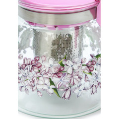 Чайник заварочный, 900 мл, стекло AGNESS, 885-113, СИРЕНЬ