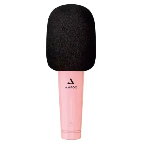 Микрофон вокальный Bluetooth AMFOX MIC30 розовый (*5)