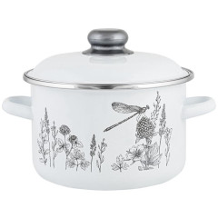 Кастрюля APPETITE Flora-2, эмаль, индукция, 5,5 л (1RD221M)(401804)