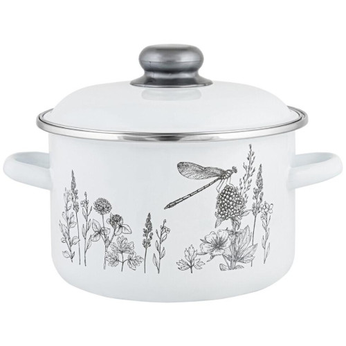 Кастрюля APPETITE Flora-2, эмаль, индукция, 5,5 л (1RD221M)(401804)