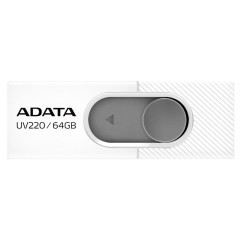 Карта USB2.0 64 GB A-DATA AUV220-64G-RWHGY UV220 белый/серый