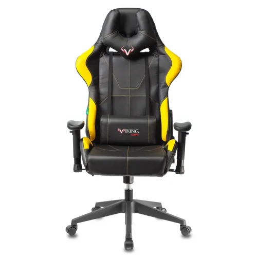 Кресло игровое Zombie VIKING 5 AERO черный/желтый эко.кожа 