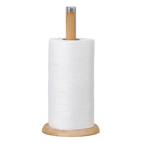 Держатель для кухонных бум. полотенец Доляна Bamboo,14х32 см, бук (6781025)