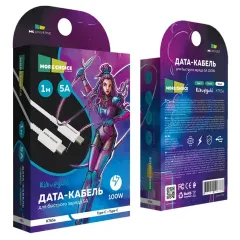 Кабель USB 3.0 Type C - Type C 1 м More choice K76Sa 5.0A PD 100W TPE White