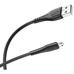 Кабель USB 2.0 A вилка - microUSB 1 м More choice K22m (Black)