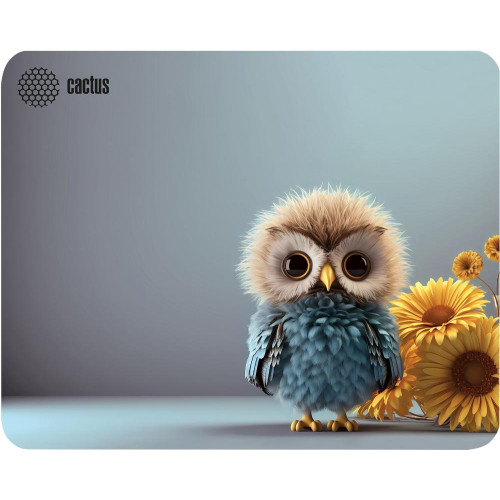 Коврик для мыши Cactus CS-MP-D12M Owl gray 