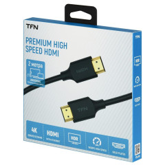 Кабель HDMI - HDMI 2 м TFN v2.0 Speed (TFN-H-SPD4K-2MBK)