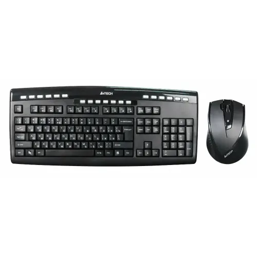Клавиатура + Мышь A4Tech 9200F черный   