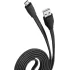 Кабель USB 2.0 A вилка - microUSB 1 м OLMIO 2.1A плоский черный