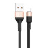 Кабель USB 3.0 A вилка - Type C 1 м HOCO X26 Xpress 1m 3A нейлоновый черно-золотой