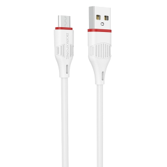 Кабель USB 2.0 A вилка - microUSB 1 м Borofone BX17 (White)