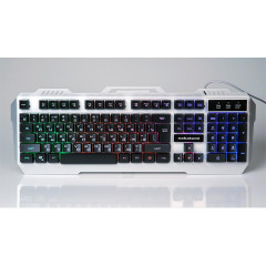 Клавиатура NAKATOMI KG-35U серебро 