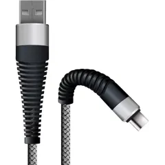 Кабель USB 3.0  Type-C to Type-C 1 м Borasco 2A 65W PD Fishbone усиленный серый