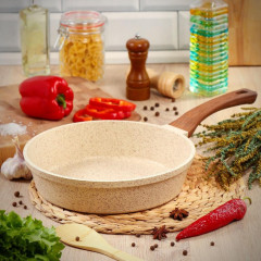 Сковорода ГУРМАН Estima бежевая ГМ2801 ЭБИ индукция 28см