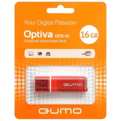 Карта USB2.0 16 GB Qumo Optiva QM16GUD-OP1 красный