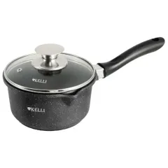 Ковш алюм. KELLI KL-4023-16, 1,6л., черный