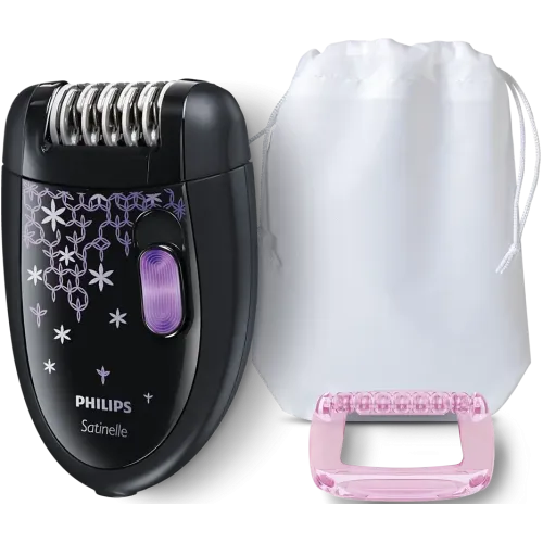 Эпилятор Philips Satinelle HP6422/01, черный/фиолетовый