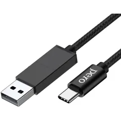 Кабель USB 3.0 A вилка - Type C 1+ USB-C 1 м Pero DC-07 черный (*2)