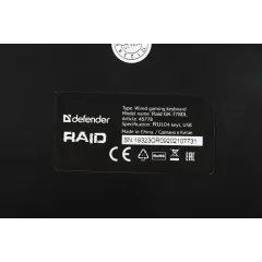 Клавиатура Defender RAID GK-778DL RU LED черный (45778) (*5)