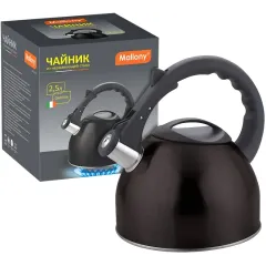 Чайник со свистком MALLONY MAL-042-N, нерж., 2,5 л. (910088) чёрный