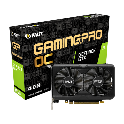 Видеокарта Palit PCI-E PA-GTX1650 GP OC 4G D6 NV GTX1650 4096Mb 128 GDDR6 1410/12000/HDMIx1/DPx2/HDC NE61650S1BG1-1175A