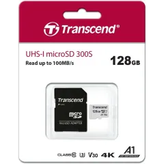 Карта micro-SD 128GB Transcend TS128GUSD300S-A + adapter