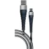 Кабель USB 3.0  Type-C to Type-C 1 м Borasco 2A 65W PD Fishbone усиленный серый